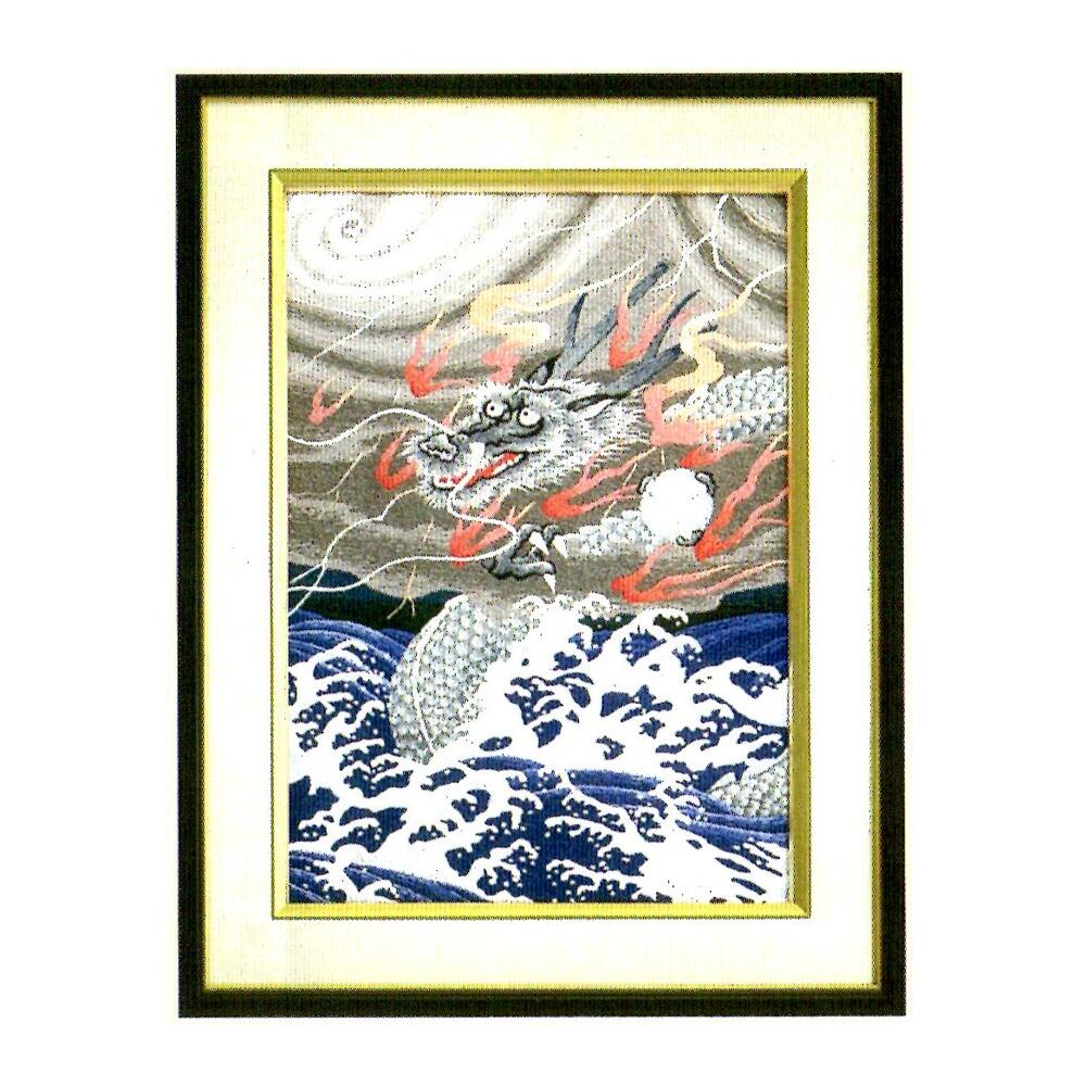 すぐ発送】東京文化刺繍専用額3号木地 高級額縁 紺 別珍 Art 新品未