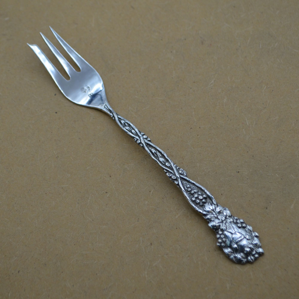 楽天市場】アンティーク フォーク シルバー800 葡萄柄 ドイツ製