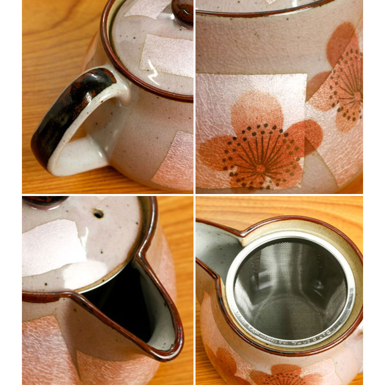 茶道具 煎茶器 急須 湯呑み 茶碗 銀色と金色のグラデーション 陶器製