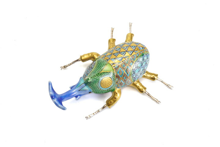 楽天市場】九谷焼 カブトムシ クタニラグーン / 高聡文 | 置物 桐箱