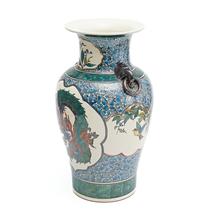 楽天市場】九谷焼 古九谷風唐子龍壺＜花瓶 花器 人気 ギフト 贈り物