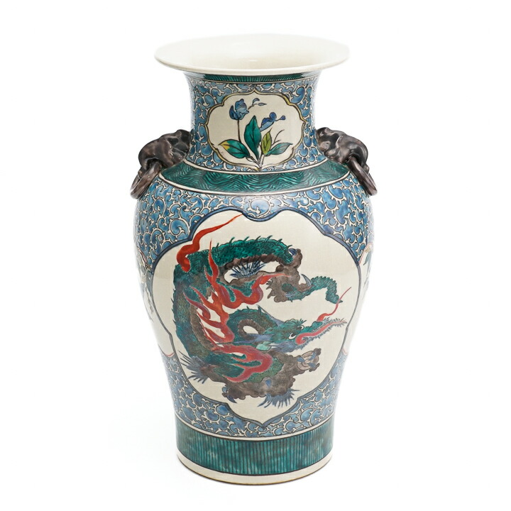 希少】 九谷焼？ 大型壺 花瓶 ヴィンテージ 希少】 九谷焼？ 大型壺