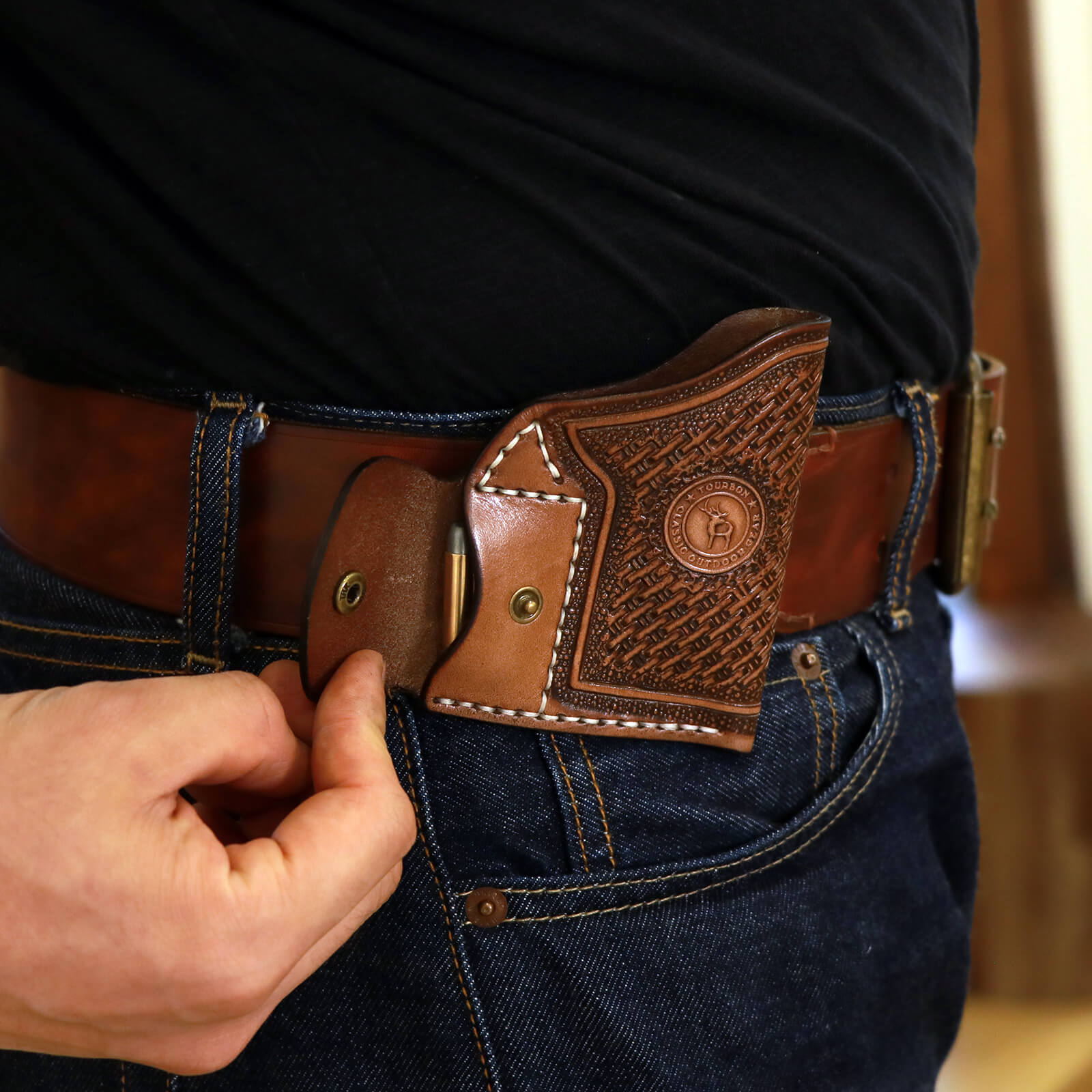 楽天市場】TOURBON ハンドガンホルスター 革 ピストルホルスター