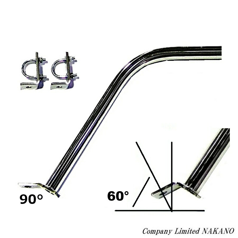 楽天市場】トラック用 アンテナステー ハイルーフ 60°/90°選択 34Φ