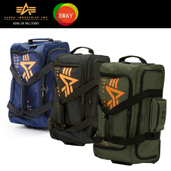 楽天市場】【送料無料】ALPHA INDUSTRIES 1680D 3WAYボストンキャリー