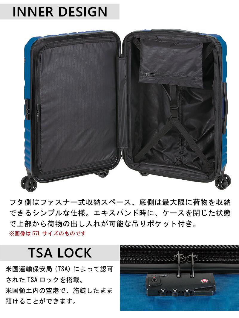 ACE キャリーケース ジョリー ブラック TSAロック 機内持込み 36L ACE