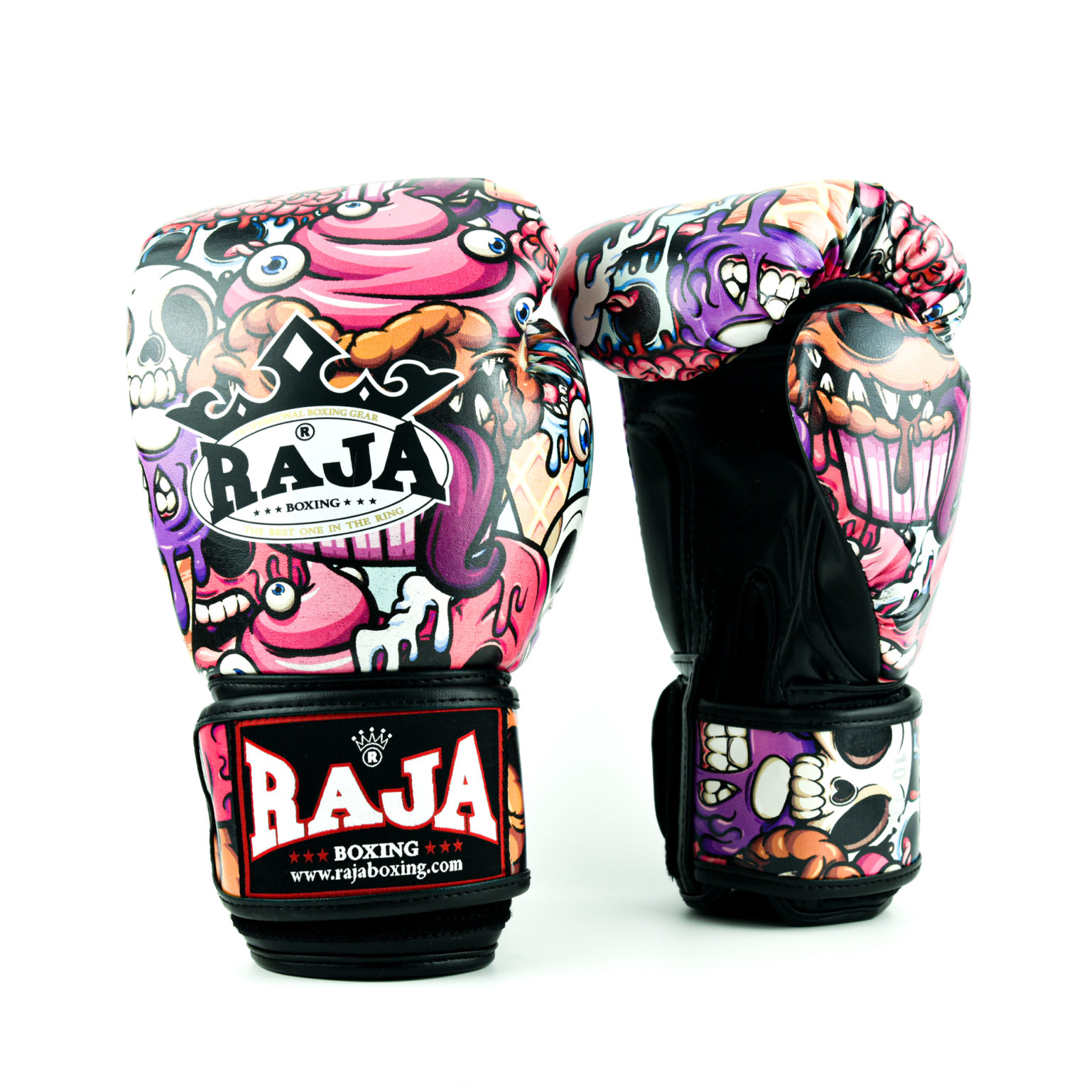 多少難あり本革製RAJABOXINGボクシンググローブ10oz 黄色 タトゥー柄