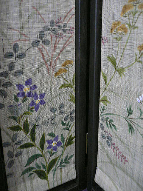 楽天市場】39送料無料 ミニ 屏風 （四連）七秋草 ミニ 衝立【HLS_DU