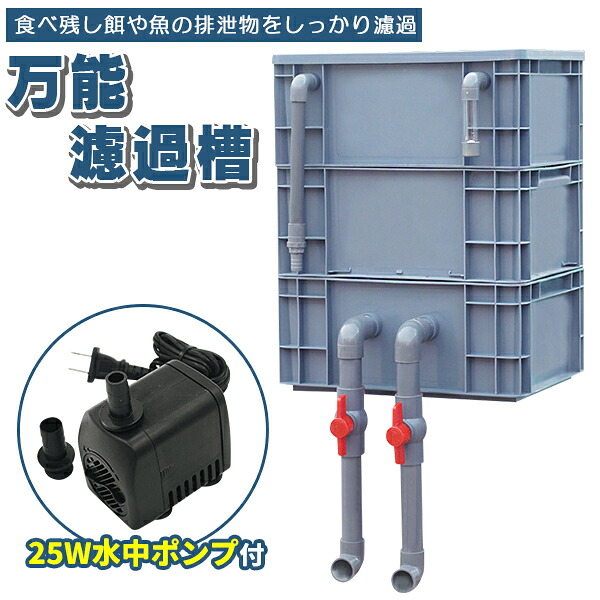楽天市場】濾過器 ろ過 沈殿層 蓋あり 濾過装置 濾過外部式濾過層