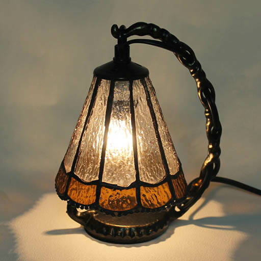 楽天市場】ステンドグラスランプ ブラウンスカラップ（波型） 吊り型1