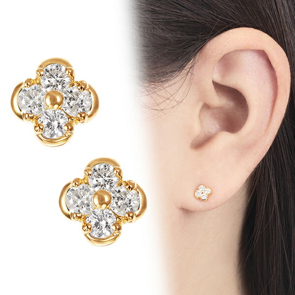 楽天市場】K18イエローゴールドダイヤモンドピアス : ジュエリーツツミ