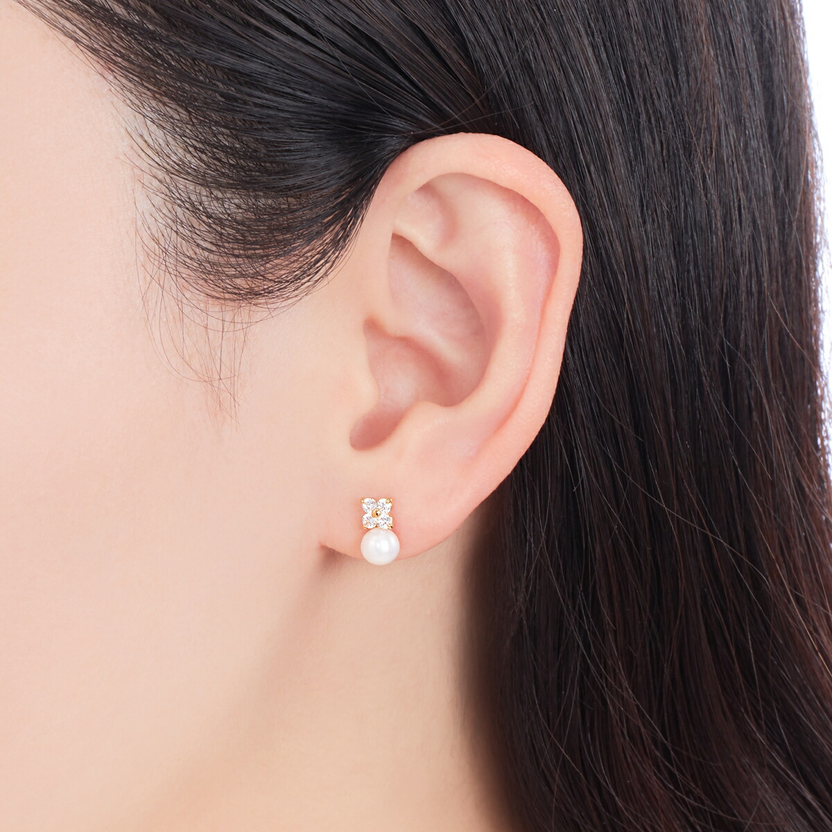 楽天市場】K18イエローゴールド淡水パールピアス（5.5mm) : ジュエリー