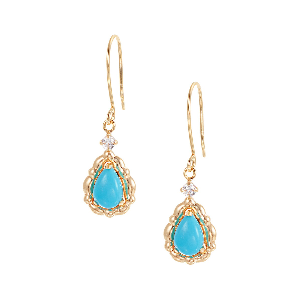 楽天市場】K10イエローゴールドターコイズピアス : ジュエリーツツミ