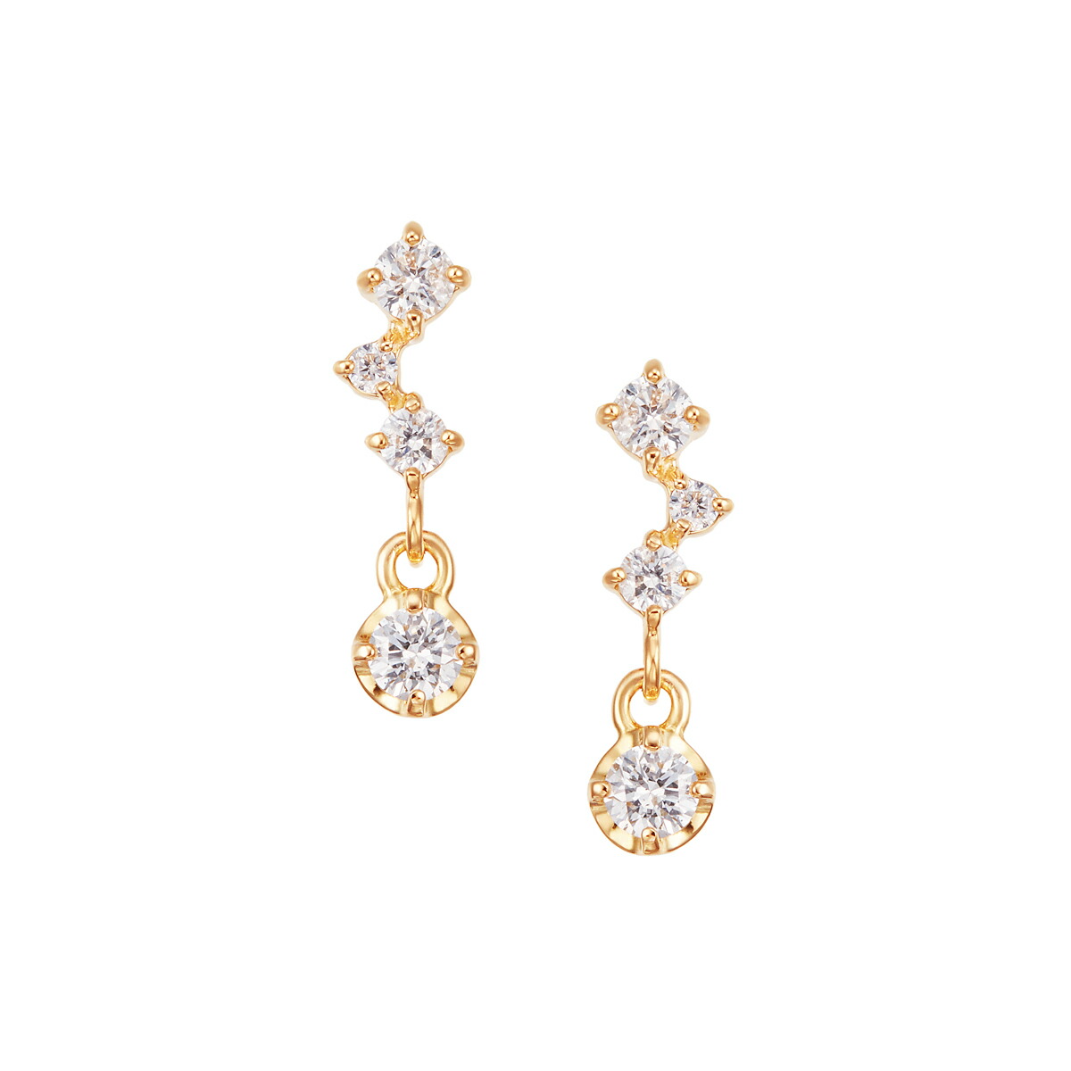 楽天市場】K18イエローゴールドダイヤモンドピアス : ジュエリーツツミ