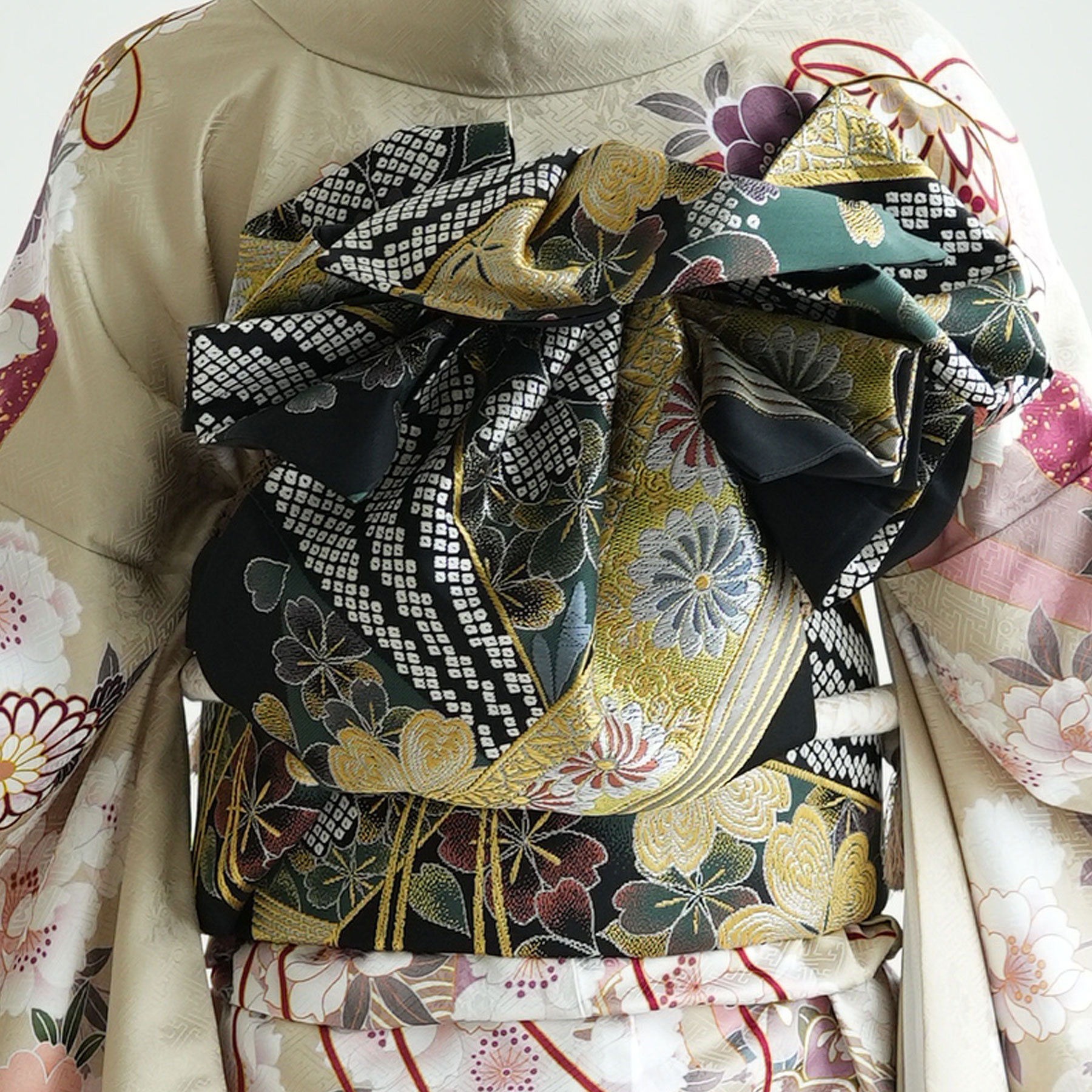 楽天市場】【10％OFF】【レンタル】【振袖 正絹着物+正絹袋帯 21点