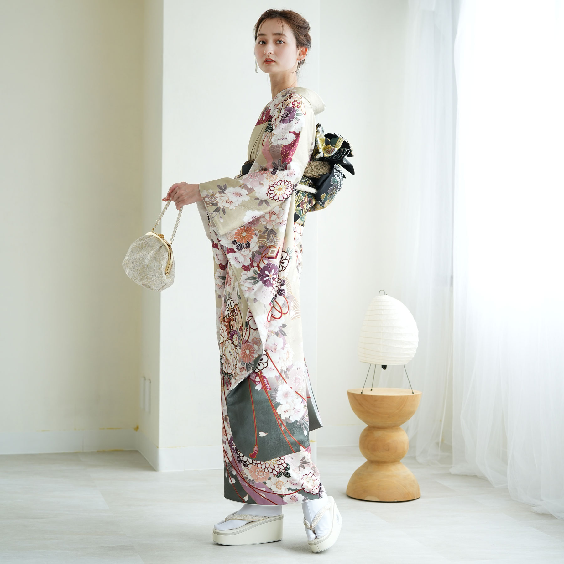 楽天市場】【10％OFF】【レンタル】【振袖 正絹着物+正絹袋帯 21点