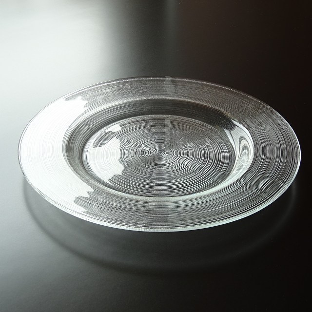 楽天市場】ガラス イマージュ リムプレート 27cm ガラス食器 洋食器