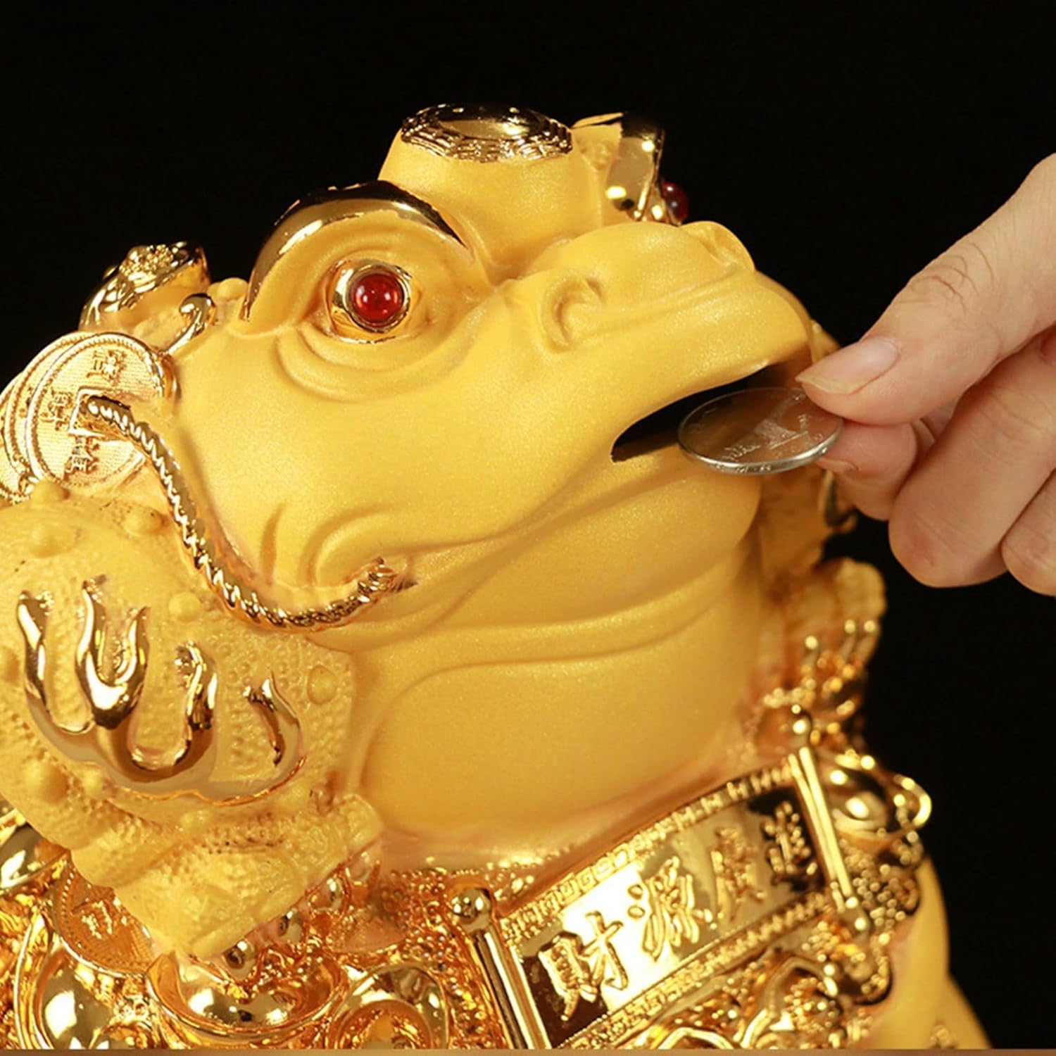 楽天市場】風水 置物 金蟾 三脚 銭蛙 カエル 聚寶盆 貯金箱 金運アップ