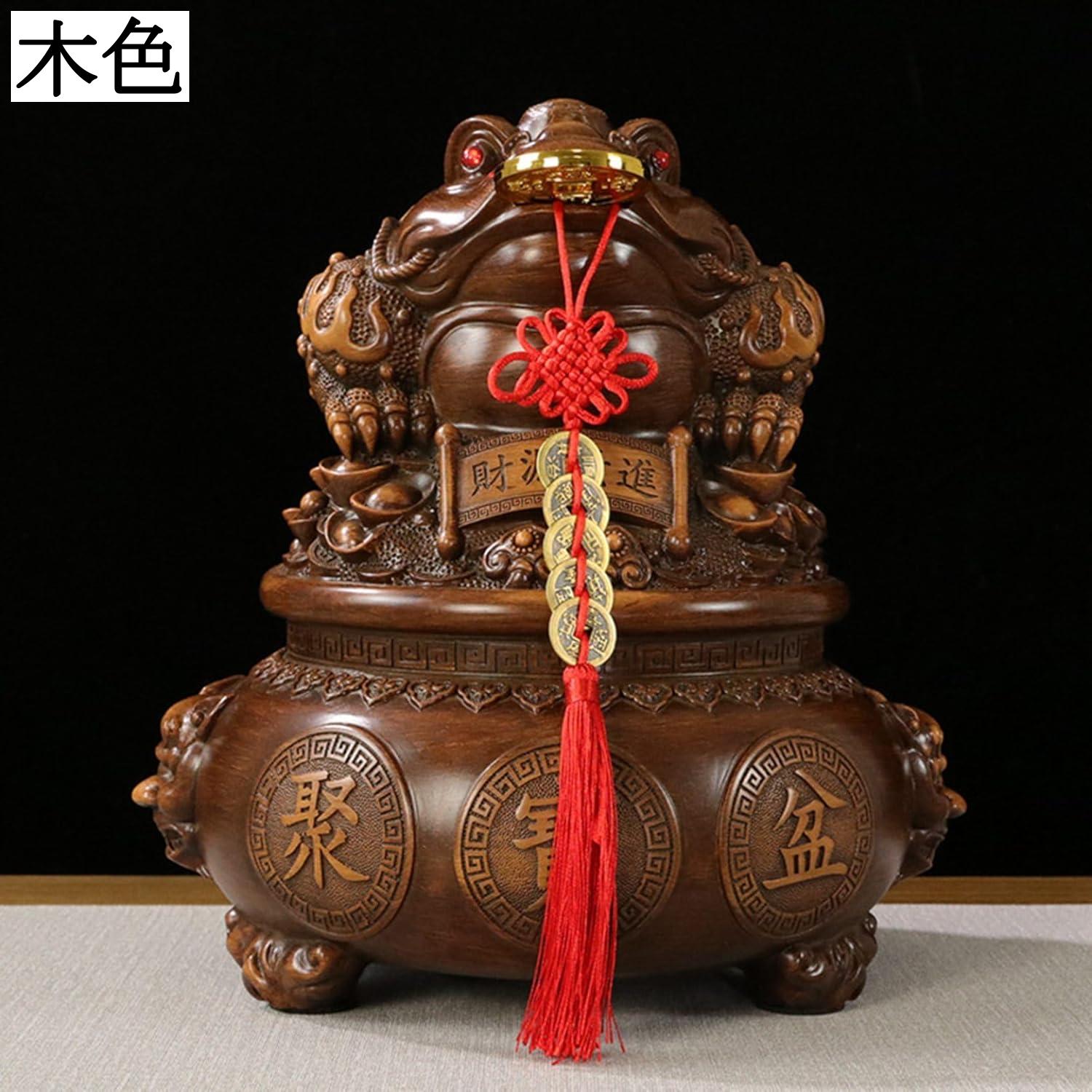 R R R】三脚蟾蜍 銭蛙 風水 置き物 商売繁盛金運アップ 縁起 幸運