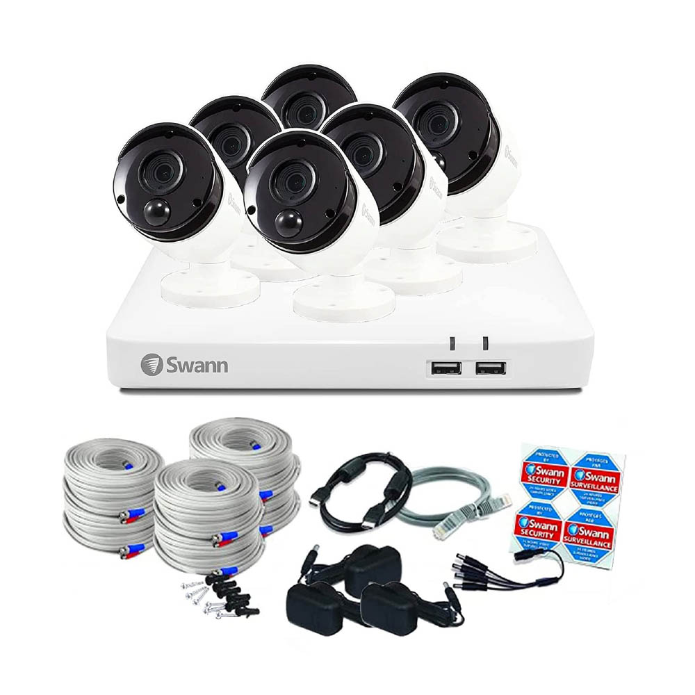 楽天市場】Swann DVRシステム 4K セキュリティカメラ 6台 ＋8CH 2TB