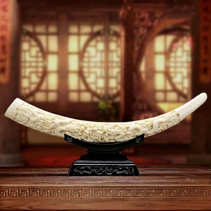 楽天市場】象牙風 龍 彫刻 樹脂製 高級 玄関 オフィス 置物 装飾 工芸