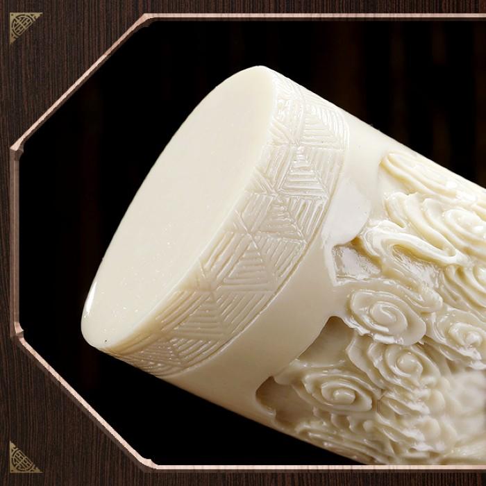 楽天市場】象牙風 龍 彫刻 樹脂製 高級 玄関 オフィス 置物 装飾 工芸