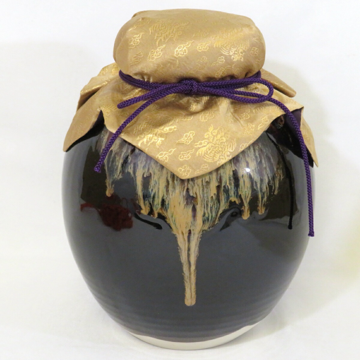 天目釉飾り壺 【極上品】定一作 共箱 天目釉飾り壺 【極上品】定一作 共箱