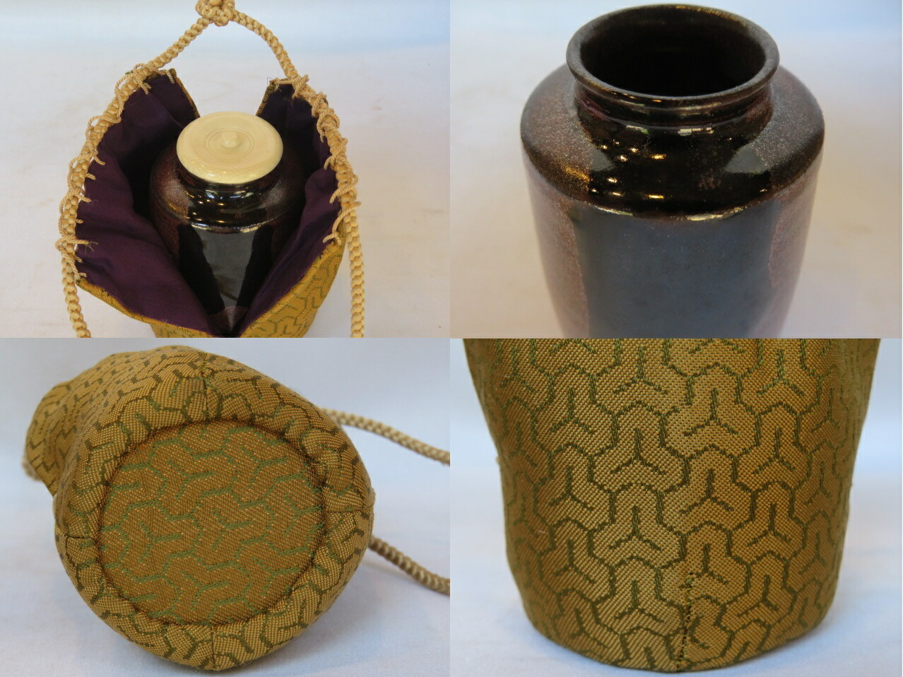 のりこ 】c534 【新品・未使用】茶入 中興名物 瀬戸金華山 広沢写