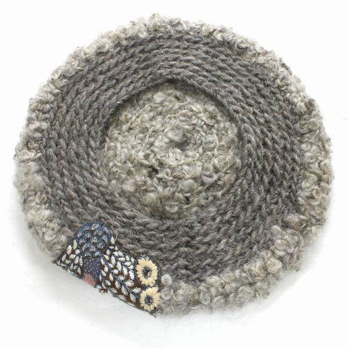 ミナペルホネン×ヒトミシノヤマ ニット帽 【Peacock】クリーニング済