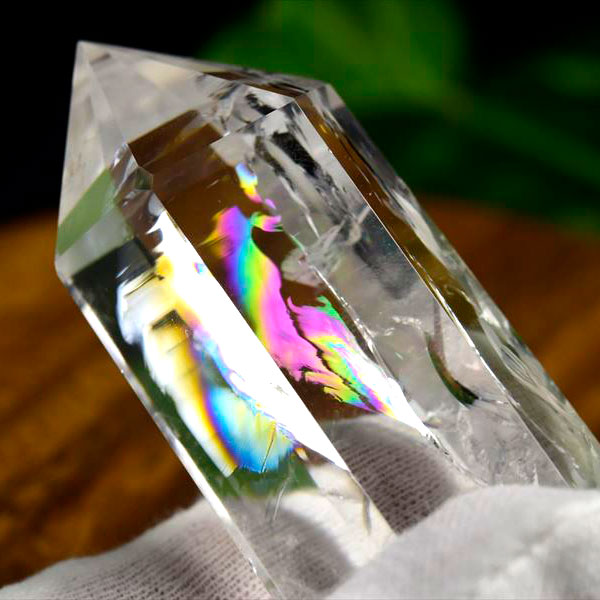 超特大95㎝ 虹入水晶ポイント 天然水晶 原石 天然石 六角水晶