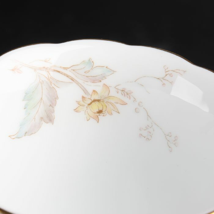 1953 大倉陶園 白磁 皿 2客 未使用 1953 大倉陶園 白磁 皿 2客 未使用