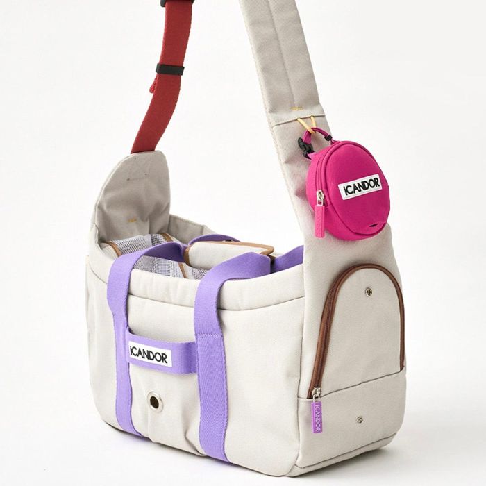 楽天市場】※予約販売【iCANDOR】PEEK-A-BOO BAG（Plum Gray）iCANDOR