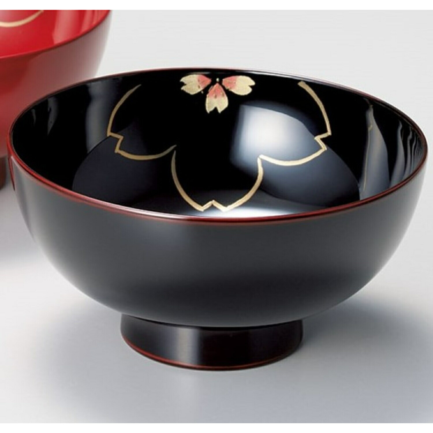 楽天市場】内桜 仙才汁椀ペア（溜・朱） セット 食洗機対応 宮内庁