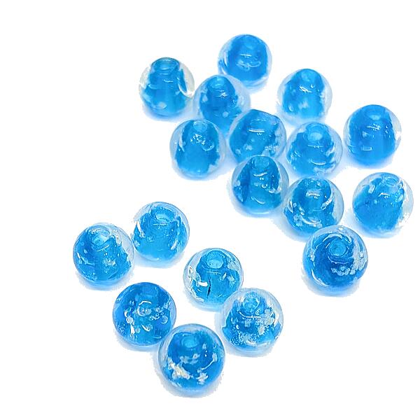 楽天市場】ガラスビーズ 蓄光 ビーズ 7mm〜8mm程度 6個 濃いめ スカイ