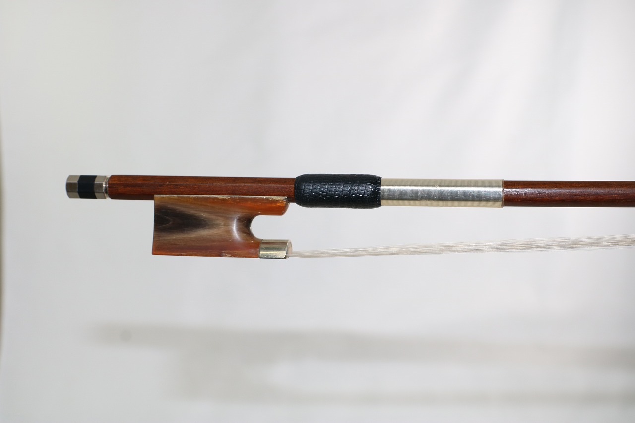 上質ノースタンプ】 フェルナンブコ・銀黒檀 バイオリン弓 4/4 上質