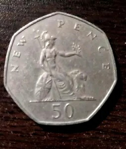 楽天市場】レア 1969 ニュー ペンス 50 ペンス イギリス エリザベス 2