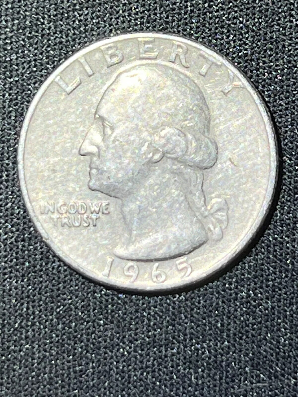 1965年 ノーミントマーク 希少なアメリカ合衆国 クォーター 25セント