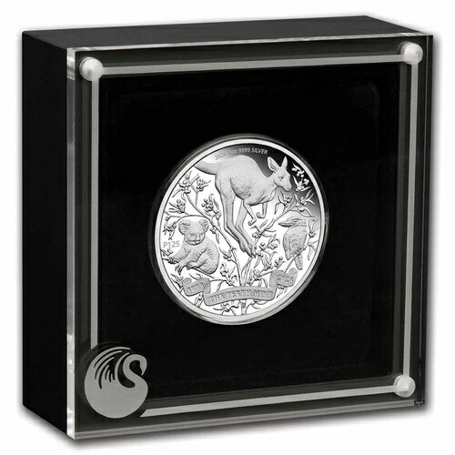 オーストラリア)パース造幣局の125周年記念 1オンス銀貨 PCGS MS70