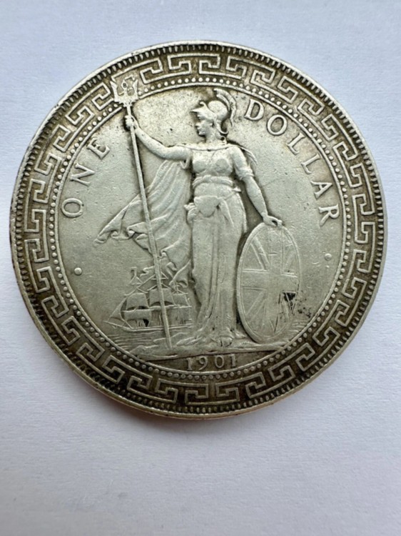 1901年英国貿易ドル - 英国銀貨 26.99g*177
