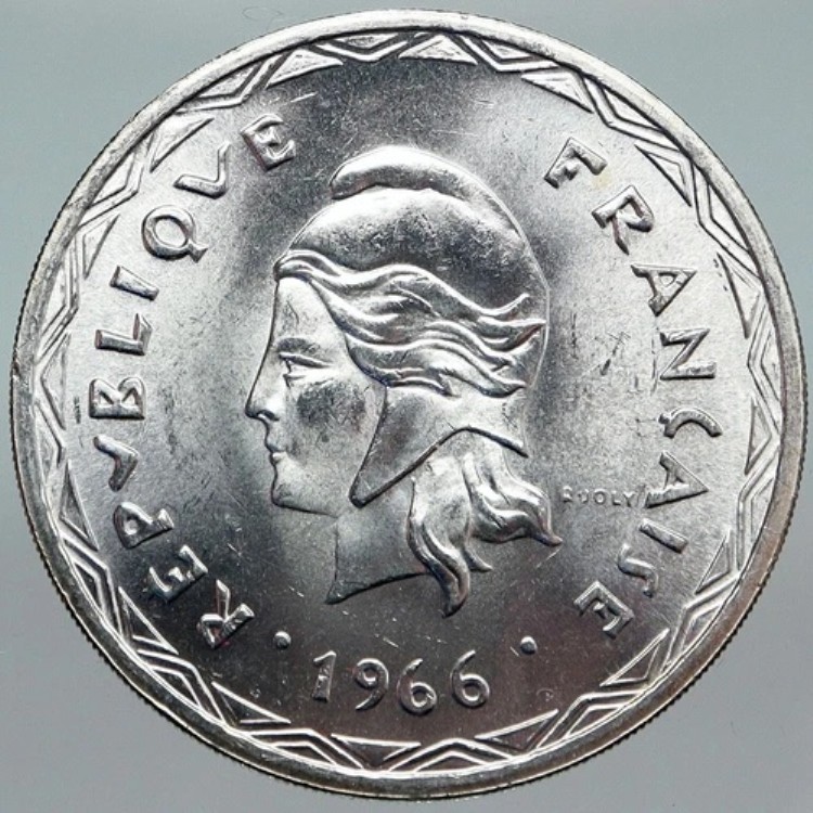 楽天市場】1966年 ニューヘブリディーズ諸島 フランス植民地 100フラン