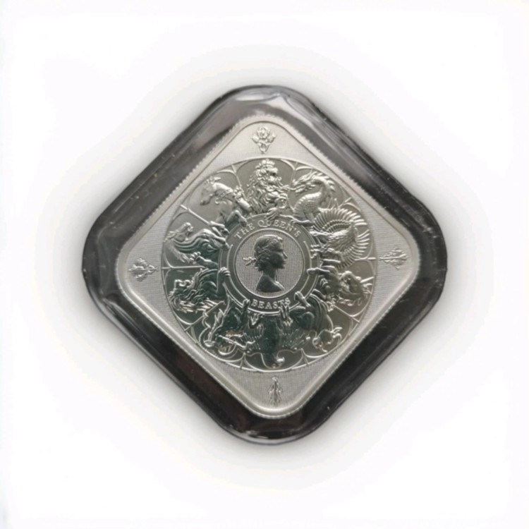 2025年 女王の獣 1オンス 999.9 純銀バー BU 英国販売者 Qb4