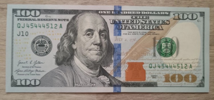 アメリカ - 100ドル紙幣、2021年、UNC