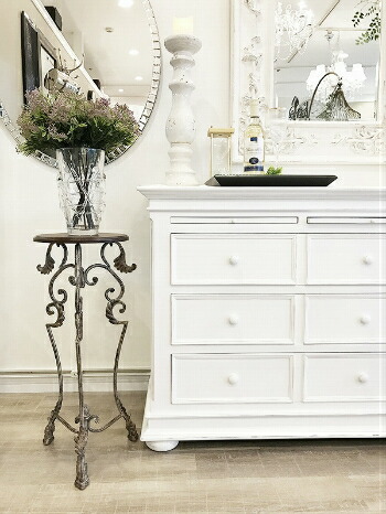 DLK145 クラシック アンティーク調 花台 飾り台 サイドテーブル 楽天