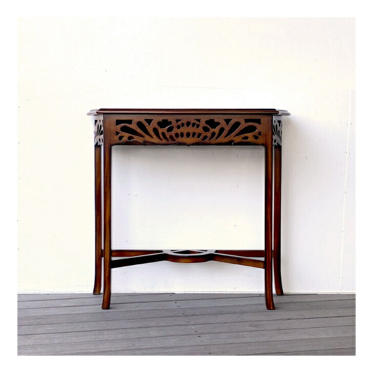 楽天市場】コンソール 花台 電話台 マホガニー無垢 コンソールテーブル