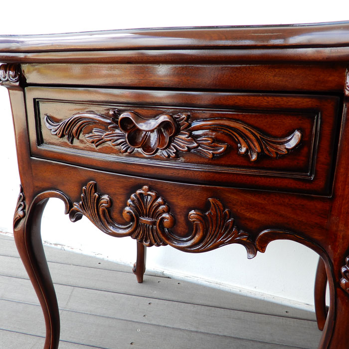 楽天市場】コンソール 花台 電話台 マホガニー コンソールテーブル