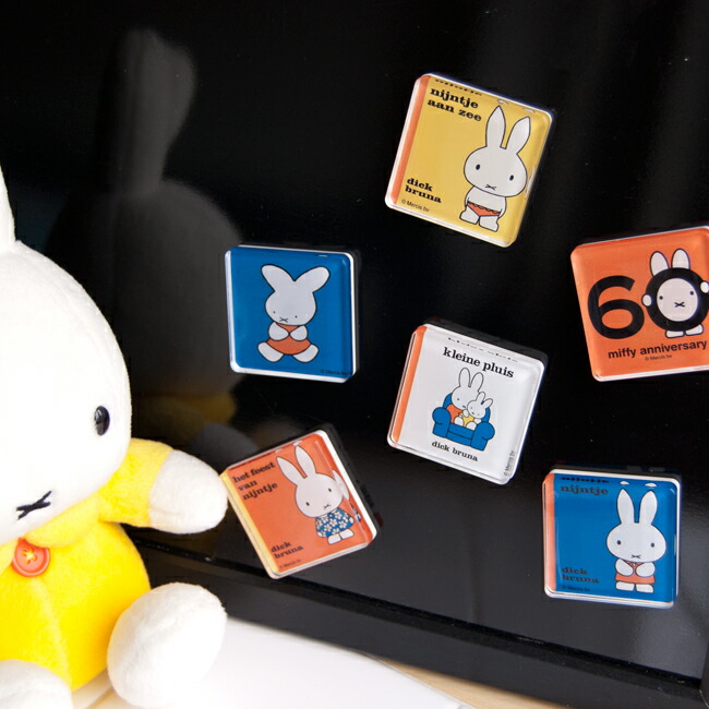楽天市場】miffy アクリル マグネット 60thデザイン 45×45mm 絵本