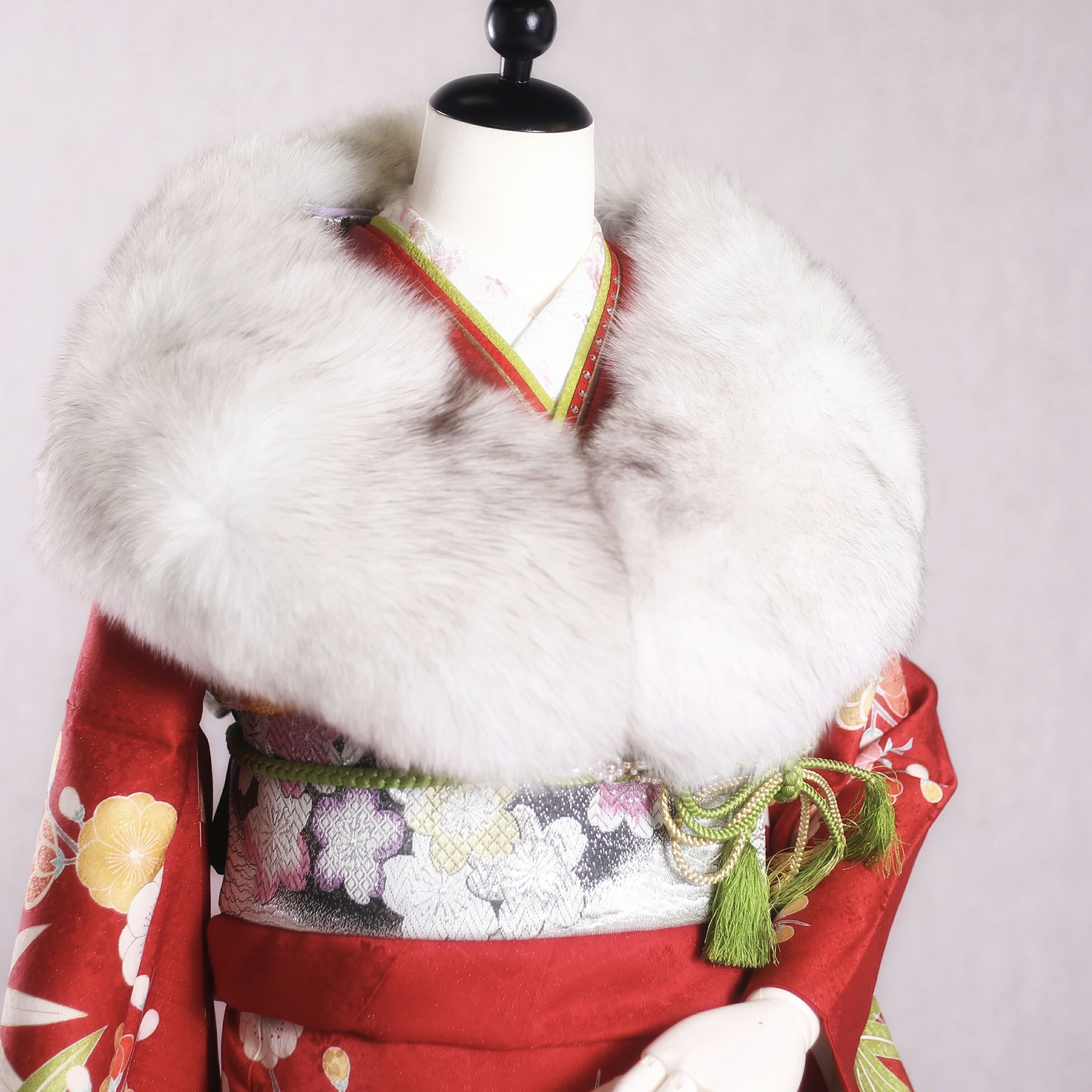 楽天市場】美品 ショール 【ブルーフォックス】成人式 振袖 着物