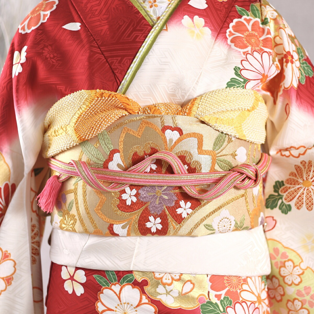 楽天市場】【中古】振袖 7点フルセット LLサイズ 振袖セット 振袖フル
