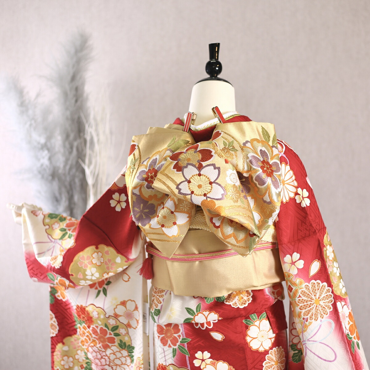 楽天市場】【中古】振袖 7点フルセット LLサイズ 振袖セット 振袖フル