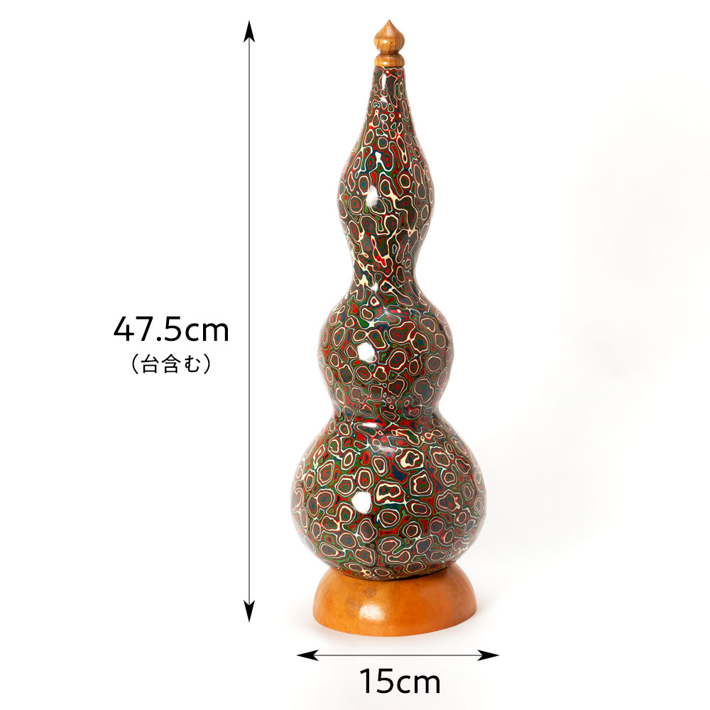 楽天市場】上州瓢箪 ひょうたんの置物021 三段瓢 高さ47.5cm 研ぎ出し